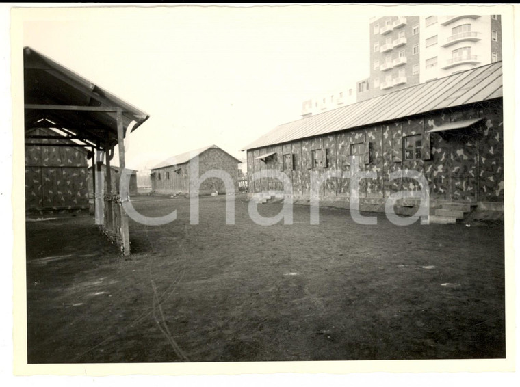 1944 RSI PAVIA TICINELLO Postazione contraerea - Le baracche *Fotografia 18x13