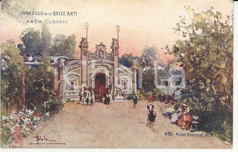 1906 MILANO - ESPOSIZIONE UNIVERSALE Padiglione Belle Arti *Cartolina ILLUSTRATA