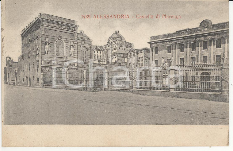 1907 SPINETTA MARENGO (AL) Scorcio con Villa Delavo - Panorama  *Cartolina FP VG