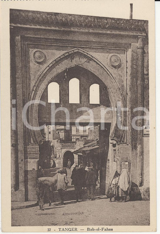 1910 ca TANGER (MAROC) Veduta di BAB-EL-FAHSS *Cartolina ANIMATA FP NV