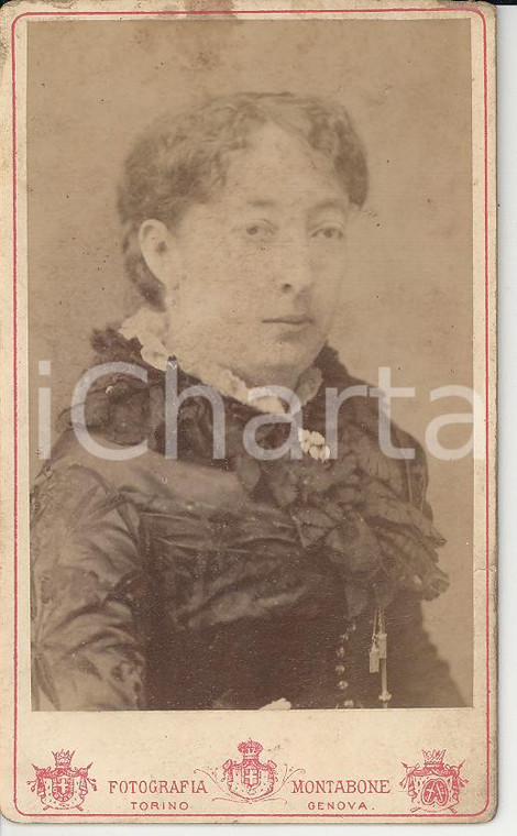 1883 EDIMBURGO Ritratto di donna - Foto MONTABONE / BERTELLI GENOVA CDV