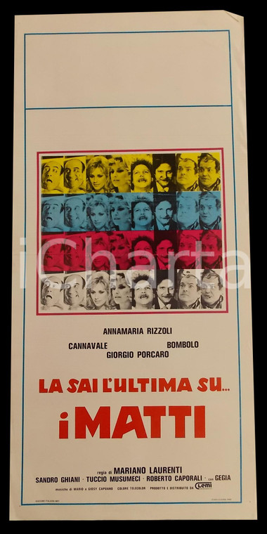 1982 LA SAI L'ULTIMA SUI MATTI? Annamaria RIZZOLI Bombolo *Manifesto 32x70 cm