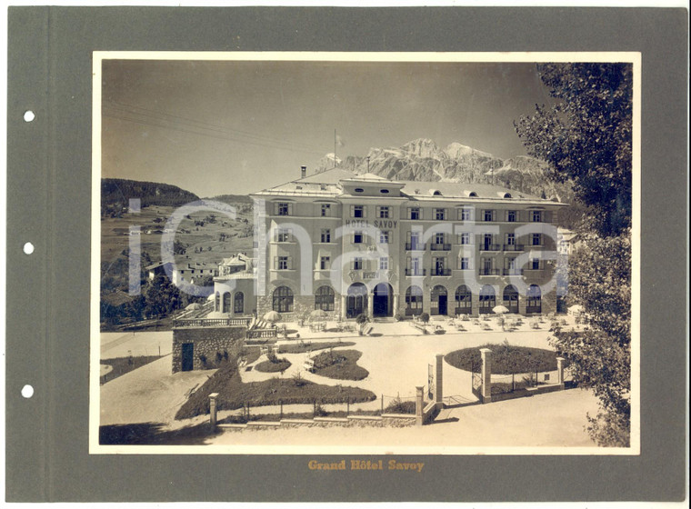 1920 ca CORTINA D'AMPEZZO Grand Hotel SAVOY - Facciata principale *Foto VINTAGE