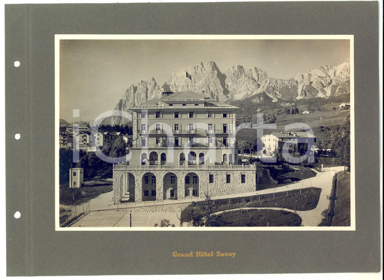 1920 ca CORTINA D'AMPEZZO Grand Hotel SAVOY - Veduta posteriore *Foto VINTAGE