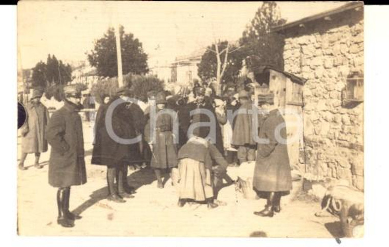 1923 FIUME (ISTRIA) Militari presso lo sbarramento di ZAMET *Foto 7x5 cm