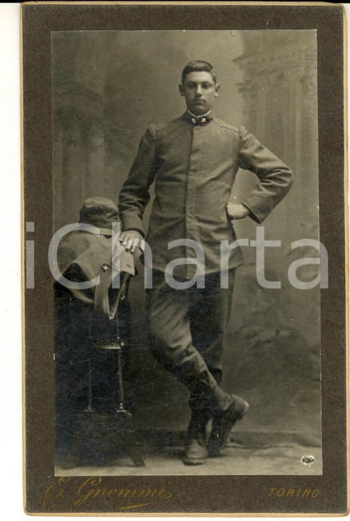 1910 ca TORINO REGIO ESERCITO - Ritratto ufficiale ARTIGLIERIA - Foto GNEMMI