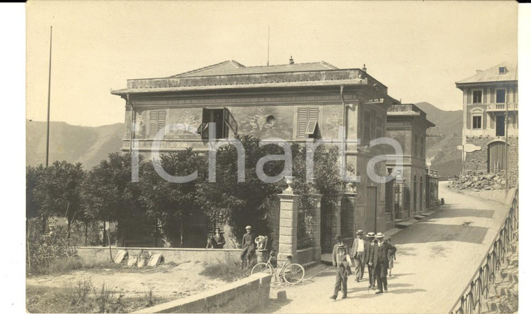 1910 ca AREA DI MANTOVA Una nobile villa con versi di Ovidio - Foto RARA ANIMATA