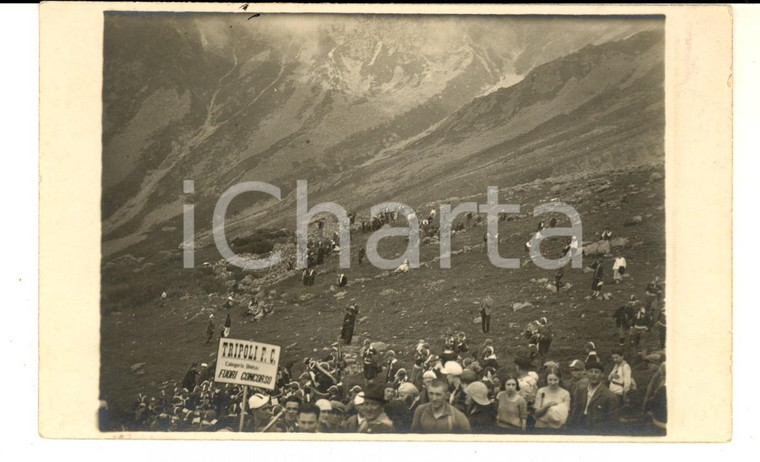 1930 ca AREA LOMBARDA Raduno gruppi giovanili - TRIPOLI F. C. - Foto cartolina