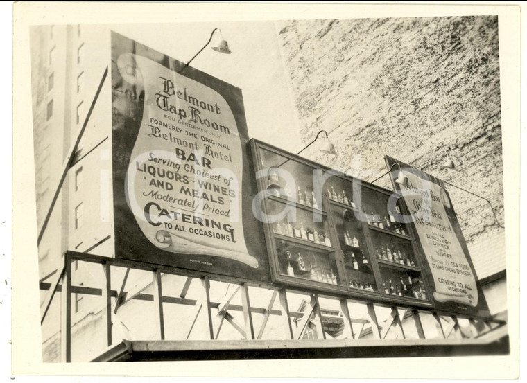 1950 ca NEW YORK BELMONT Restaurant - Pannello pubblicitario con alcolici - Foto