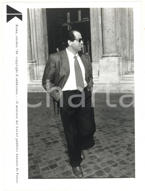 1996 ROMA Ritratto di Antonio DI PIETRO ministro dei Lavori Pubblici *Foto 17x24