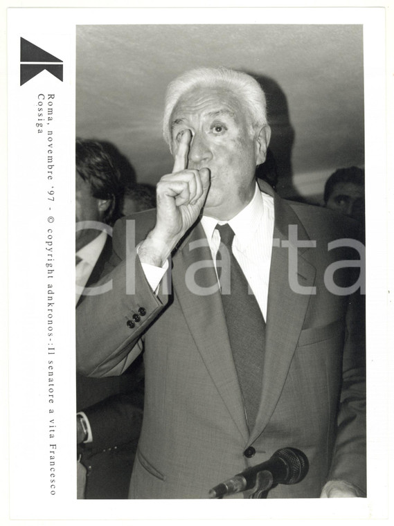 1997 ROMA Ritratto del senatore a vita Francesco COSSIGA *FOTOGRAFIA 17x24