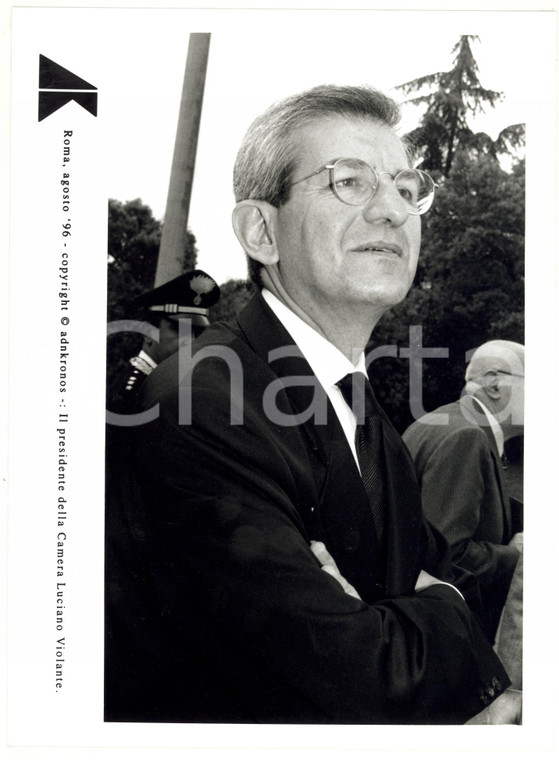 1996 ROMA Ritratto presidente della Camera Luciano VIOLANTE *Foto 17x24 cm