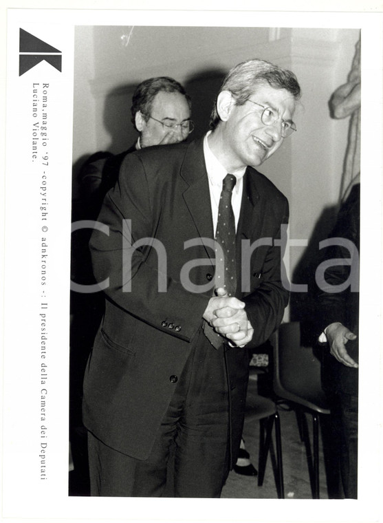 1997 ROMA Ritratto del presidente della Camera Luciano VIOLANTE *Foto 17x24 cm