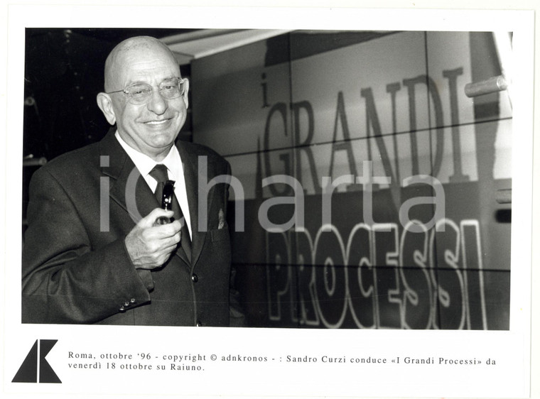 1996 ROMA - RAI UNO Sandro CURZI conduce "I Grandi Processi" - FOTO 24x17