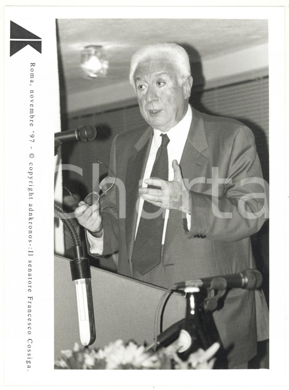 1997 ROMA Discorso del senatore Francesco COSSIGA - Foto 17x24 cm