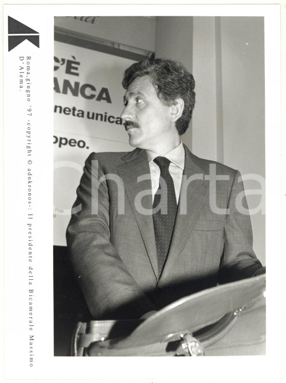 1997 ROMA Ritratto di Massimo D'ALEMA presidente della Bicamerale - Foto 17x24