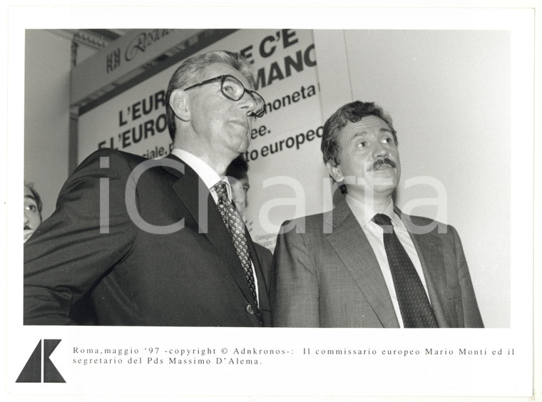 1997 ROMA Mario MONTI e Massimo D'ALEMA segretario PDS - Foto 24x17