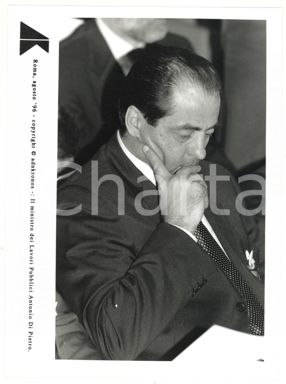 1996 ROMA Antonio DI PIETRO ministro dei Lavori Pubblici - Foto 17x24 cm