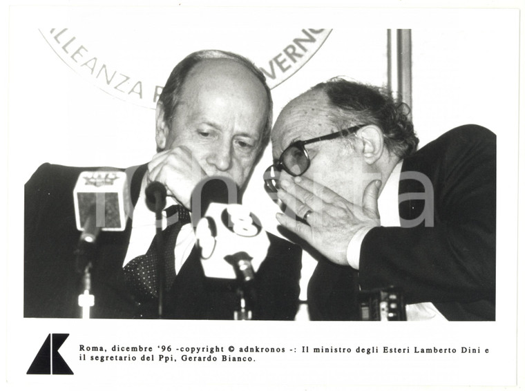 1996 ROMA Conversazione privata tra Lamberto DINI e Gerardo BIANCO - Foto 24x17