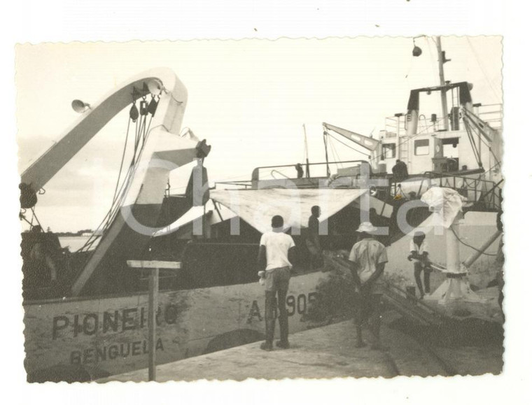 1966 BENGUELA (ANGOLA) Nave carica merci per conserve "Atlantico" *Foto 11x8