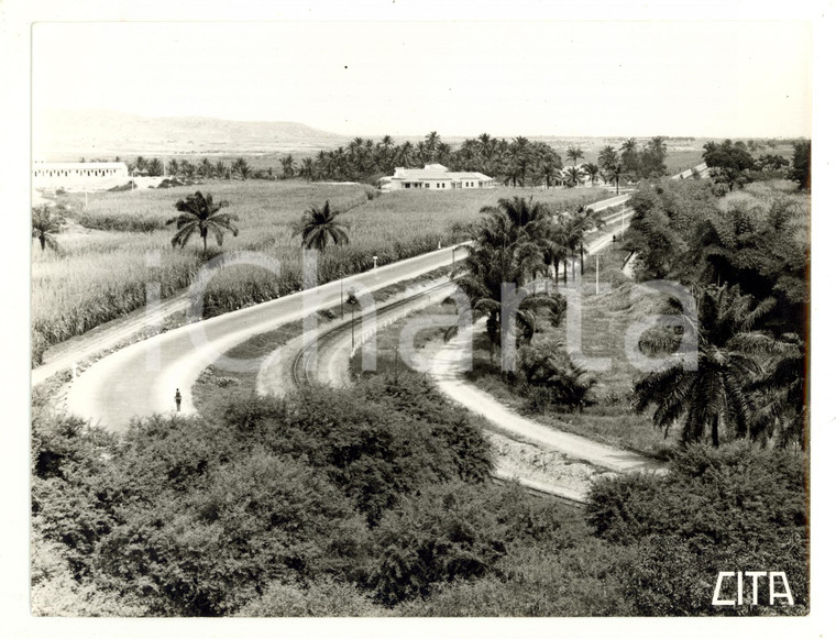 1970ca LOBITO (Angola) Estrada de Benguela *REAL PHOTO cm 24 x 18