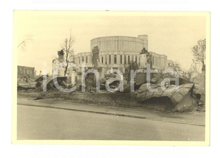 1945 ca WW2 MINSK / BIELORUSSIA I danni della guerra - Fotografia 8x6 cm