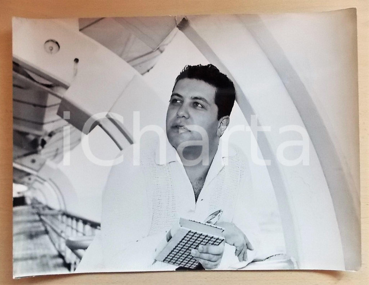 1950 ca ITALIA - M/N AUGUSTUS Ritratto del regista Franco ENRIQUEZ *Foto 40x30