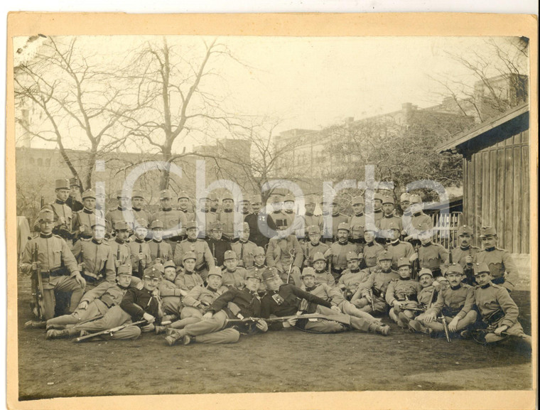 1914 WW1 GERMANIA Battaglione di giovani ufficiali pronti alla partenza - Foto