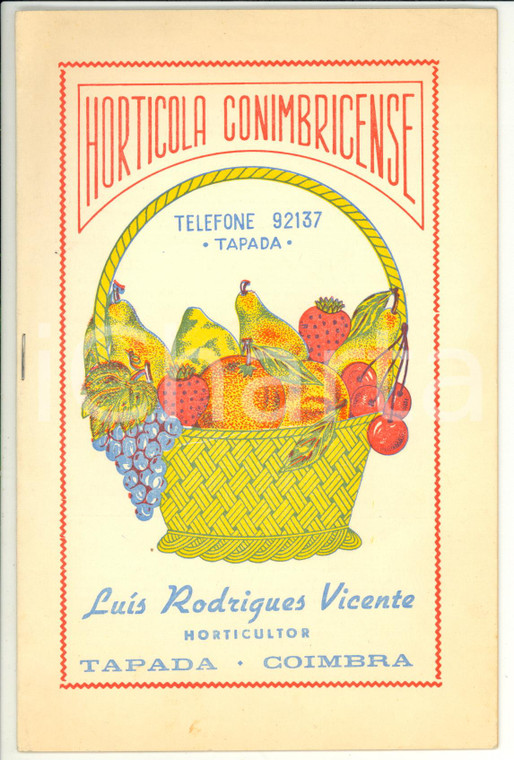 1963 COIMBRA - HORTICOLA CONIMBRICENSE Luis Rodrigues Vicente - Catalogo 16 pp.