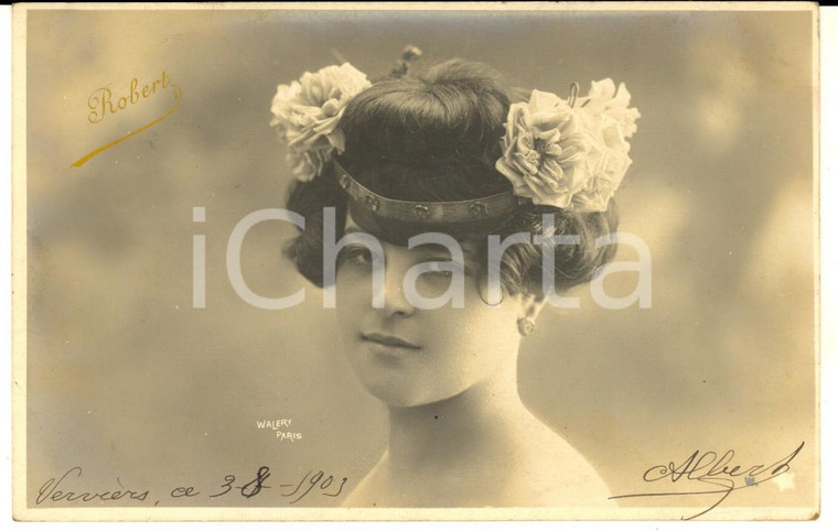 1903 BELLE EPOQUE FRENCH THEATRE Actress ROBERT *WALERY postcard FP VG