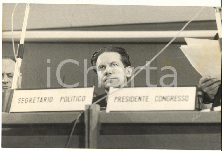 1969 ROMA XI Congresso Nazionale DC - Ritratto di Flaminio PICCOLI *Foto 30x20