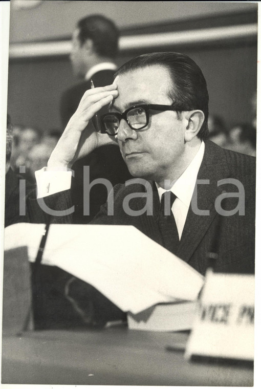 1969 ROMA XI Congresso Nazionale DC - Ritratto di Giulio ANDREOTTI *Foto 20x30