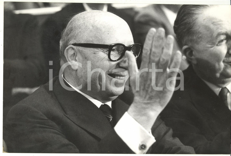 1969 ROMA XI Congresso DEMOCRAZIA CRISTIANA - Ritratto di Mario SCELBA *Foto