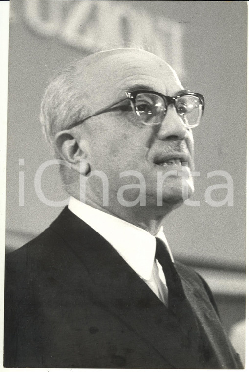 1969 ROMA XI Congresso DEMOCRAZIA CRISTIANA - Ritratto di Amintore FANFANI *Foto