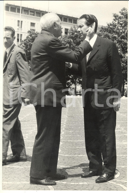 1969 ROMA XI Congresso DC - Flaminio PICCOLI con Giuseppe SPATARO *Foto 20x30