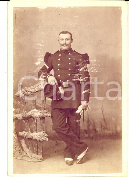 1880 ca COMPIEGNE Officier du 54e rgt Charles CORDIER (?) - Photo DAMAGEE 11x16