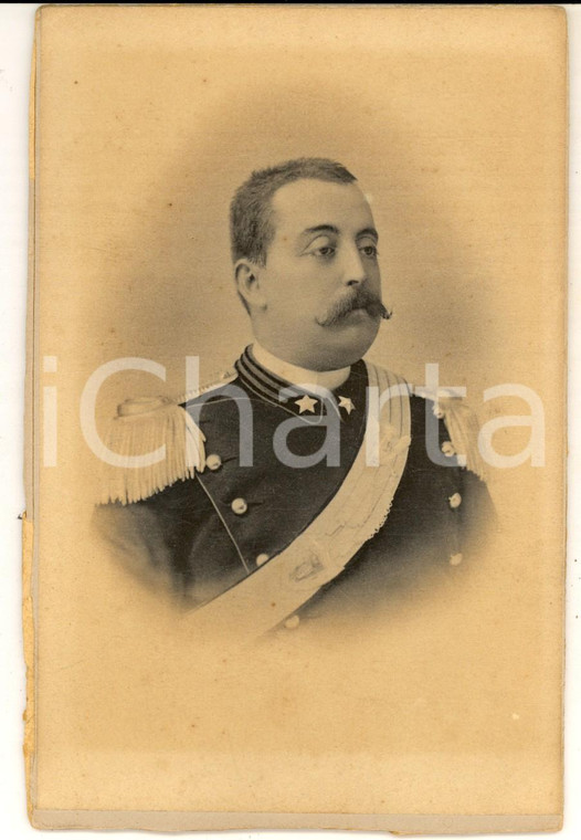1880 ca REGIO ESERCITO TORINO Ritratto di un ufficiale - Foto SCHEMBOCHE 11x16