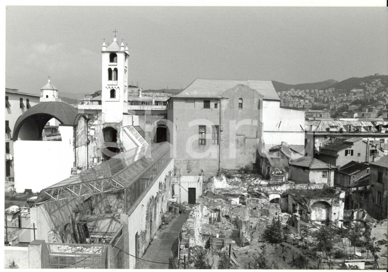 1995 GENOVA Rovine della Chiesa di Santa Maria in Passione *Foto VINTAGE 21x15