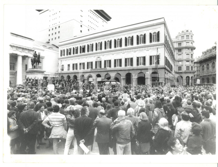 1996 GENOVA Piazza De Ferrari - Concerto pubblico all'aperto *Foto VINTAGE 24x18