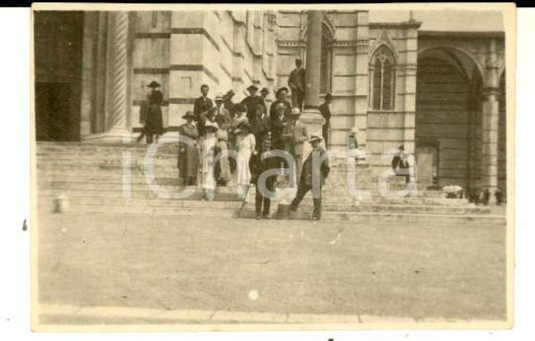 Agosto 1921 Duomo di SIENA - Turisti in visita - Foto VINTAGE 7x4 cm