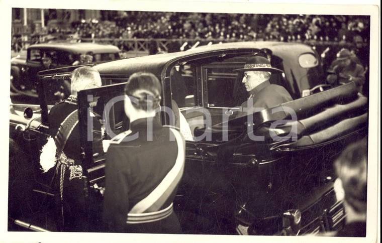 1939 ROMA Papa PIO XII si reca in automobile a S. Maria Maggiore  - Foto