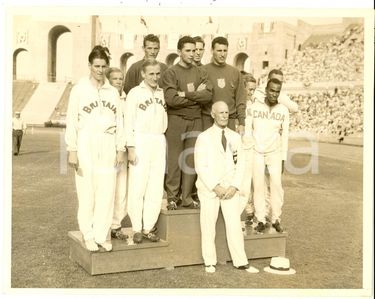 1932 LOS ANGELES Olympic Games - ATLETICA - Vincitori gara 400 metri *Foto 24x18