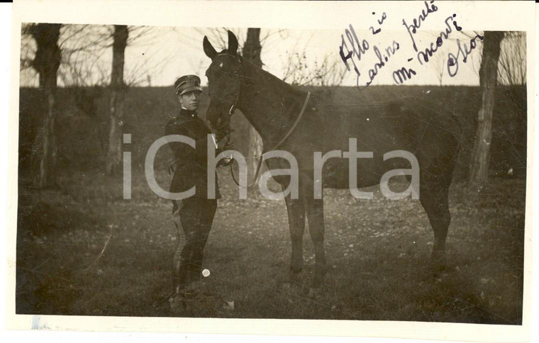 1915 ca WW1 REGIO ESERCITO Ritratto di ufficiale di cavalleria *Foto cartolina