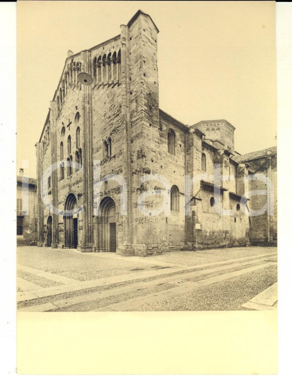 1950 ca PAVIA Veduta della Basilica di SAN MICHELE - Foto cartolina VINTAGE