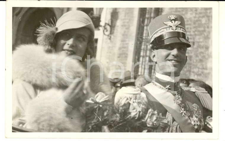 1930 ca CASA SAVOIA Principe Umberto e Maria José in automobile - Foto