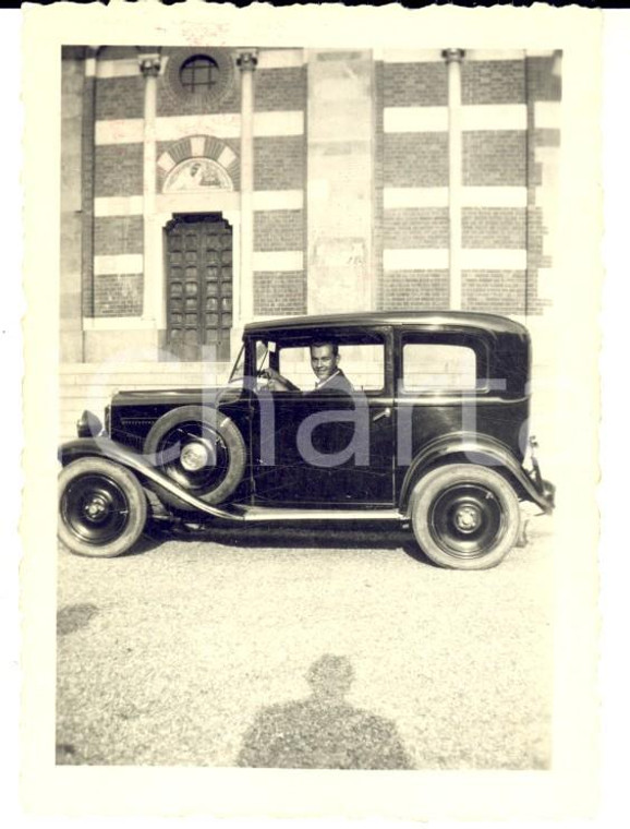 1934 MILANO CONCHETTA Chiesa S. Maria di Caravaggio - Giovane in auto *Foto 7x9