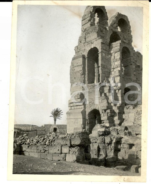 1930 ca EL JEM (TUNISIA) Rovine dell'anfiteatro romano - Fotografia 8x11 cm