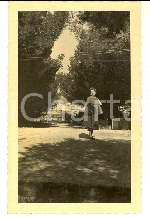 1950 PALMA DI MAIORCA Salita al Castello di Bellver - Foto cartolina VINTAGE