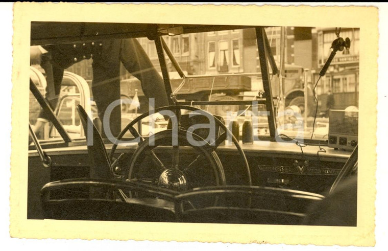 1950 ca AMSTERDAM Interno di un battello turistico - Foto cartolina VINTAGE
