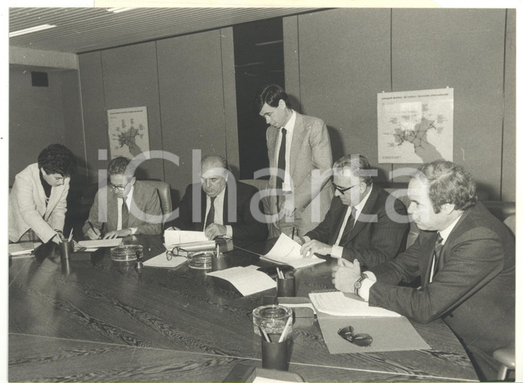 1990 ca GENOVA - FERROVIE Tavola rotonda con il sindaco Cesare CAMPART *Foto
